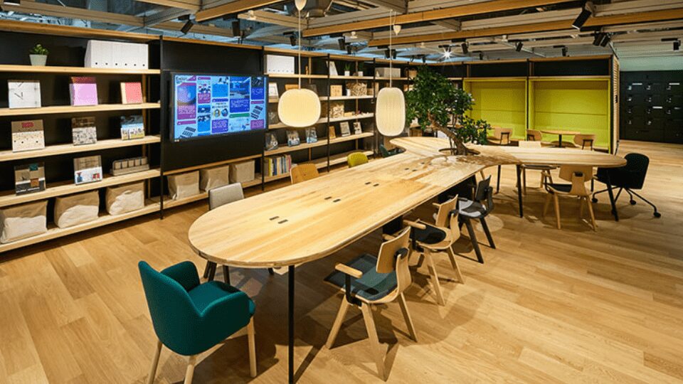 ▲国産木材を活用した温もりのある空間